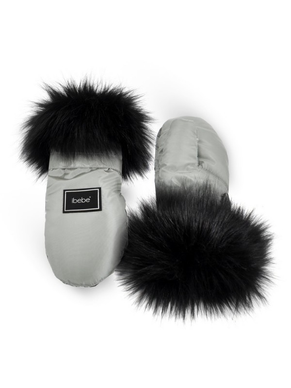 Muffs with fur THERMO IBEBE LIGHT GRAY