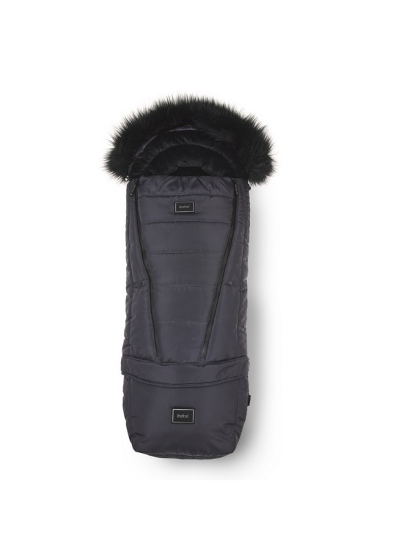 Sleeping bag with fur THERMO IBEBE GRAY