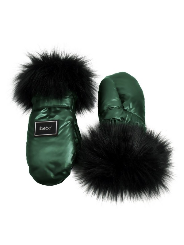 Muffs with fur THERMO IBEBE GREEN GLOSS