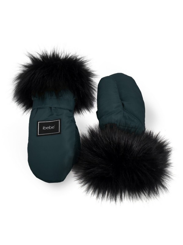 Muffs with fur THERMO IBEBE GREEN