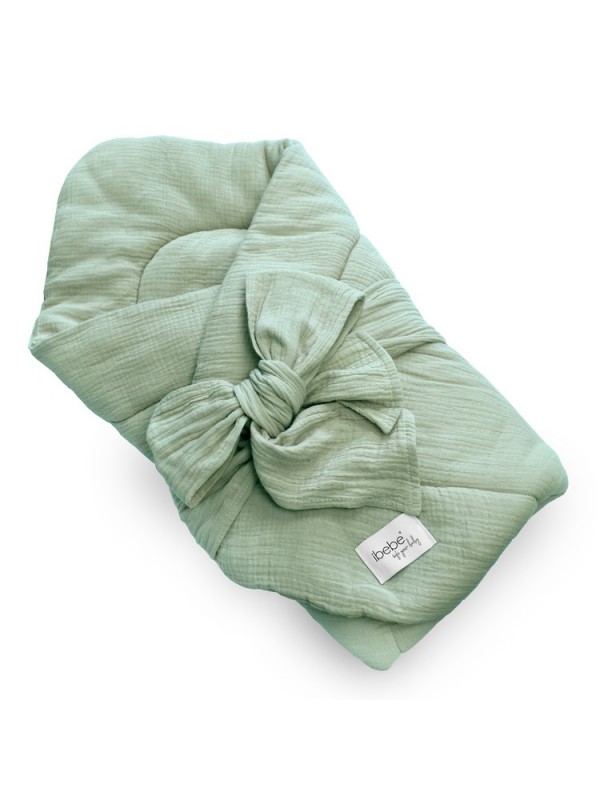 Mint muslin baby blanket